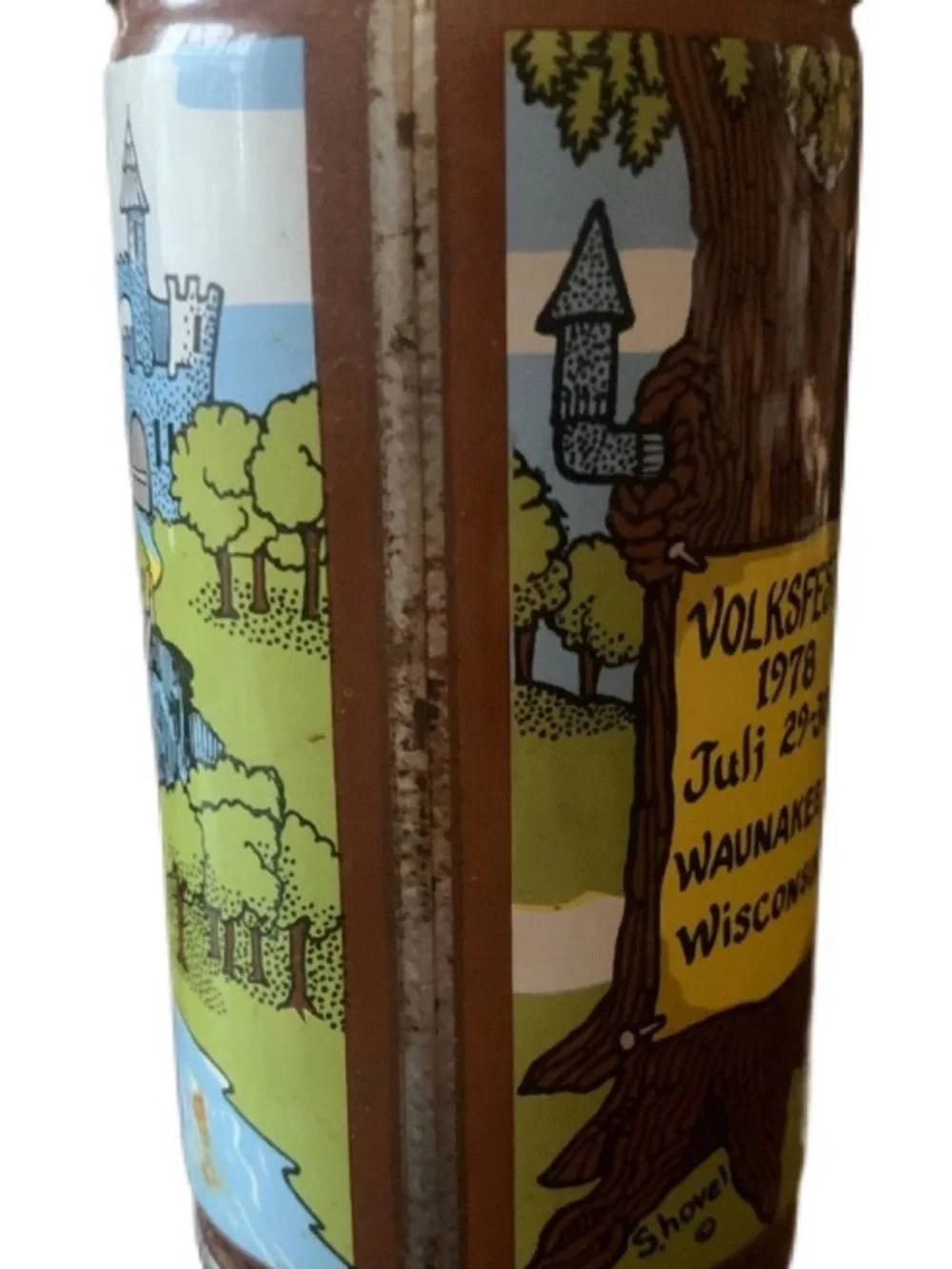 Vintage Beer Can Wau-Na-Beer Volksfest 1978 Pull Tab Empty